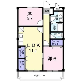 サンパーク勝川【1階】の間取り