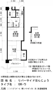 URリバーサイドほんじょう【6階】の間取り