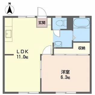 パナハイツ大石【1階】の間取り