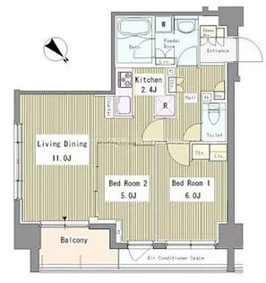 リベルテ月島【3階】の間取り