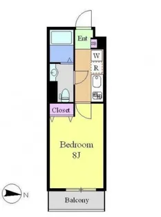 レジデンス毛利EAST【1階】の間取り