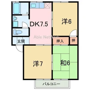 アウラスイートピーA棟【2階】の間取り