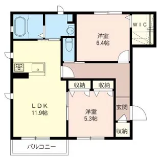 フルールF【2階】の間取り