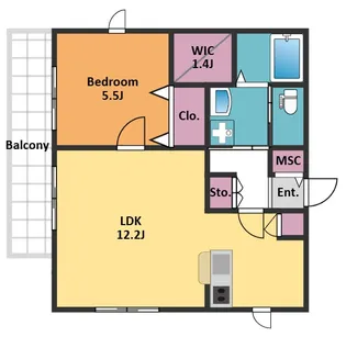 ラフィネ久我山【2階】の間取り