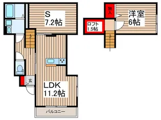 シャトール【1階】の間取り