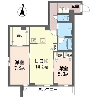 ヴォンデマルス立石【2階】の間取り