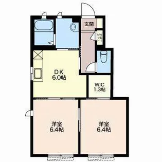 ゴールドヒル B【1階】の間取り