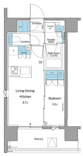 ルフォンプログレ蔵前ナチュール【10階】の間取り
