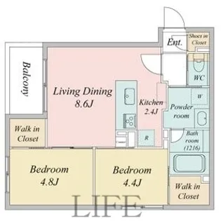 LiveCasa白石【5階】の間取り