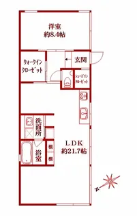 栗の木テラス【1階】の間取り
