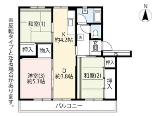 UR町田山崎【2階】の間取り