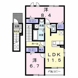 レジデンシア【2階】の間取り