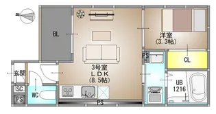仮称)REGALEST 北方4【2階】の間取り