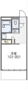 レオパレスNANAKII【3階】の間取り