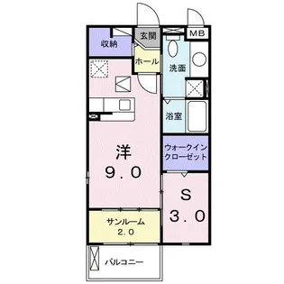 ベルメゾン 北壱番館【1階】の間取り