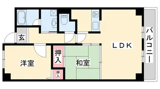 ヌーベ・ゆらの【3階】の間取り
