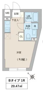 クリオ ラモード目黒洗足【2階】の間取り