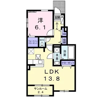 シェーンフェルト H.A.K【1階】の間取り