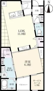 プレミアム高柳【2階】の間取り