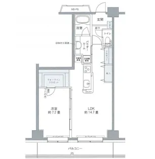 プライムアーバン豊洲【7階】の間取り