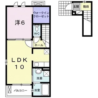 エバーグリーンM.K.T.A【2階】の間取り