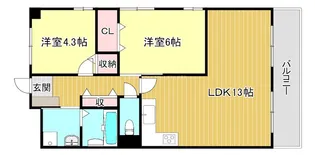 クッキィーセタ【7階】の間取り