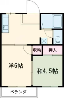 渡辺ハイツB【1階】の間取り