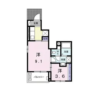 ピュアハイツ葵【1階】の間取り