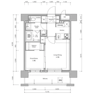 ネストピア薬院東【10階】の間取り