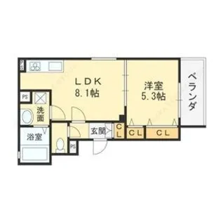 クリエオーレ郡津II【3階】の間取り