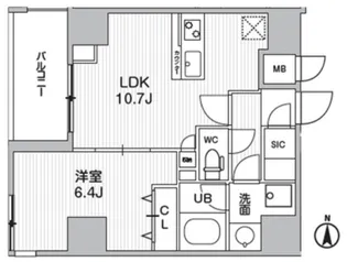 Weave Base -Ueno North上野ノース【10階】の間取り