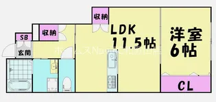 グランニエル【2階】の間取り