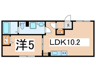 Hill Side 桜木町【1階】の間取り