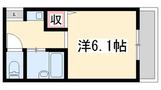 ハイツ新在家【2階】の間取り
