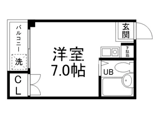 フレンドリー二条【5階】の間取り