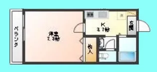 エスコート萩中【2階】の間取り