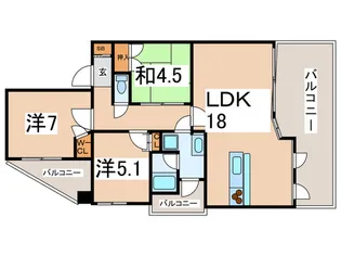CITY SPIRE夕陽丘【2階】の間取り