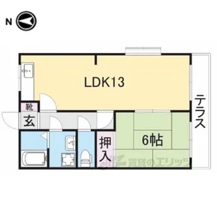 ユーミー清道【1階】の間取り
