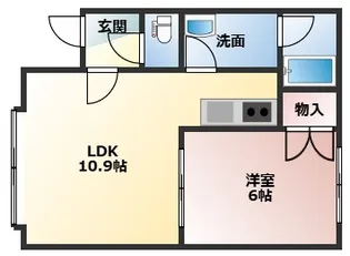 コーポリベラル【2階】の間取り