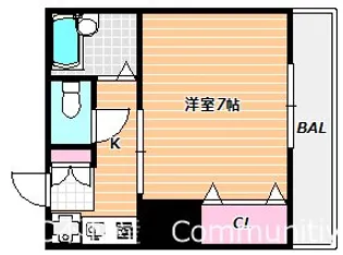 デルクール浦安【1階】の間取り