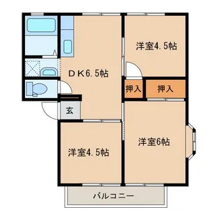 サンライフナカネ【2階】の間取り