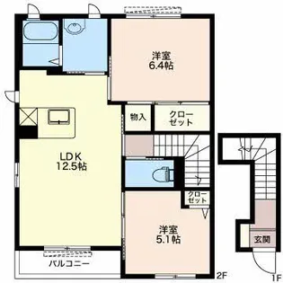 コーポソレイユIII【2階】の間取り