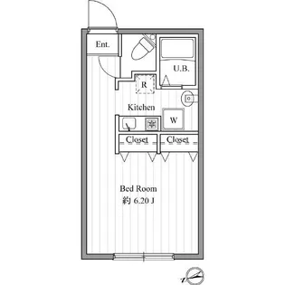 ZESTY松陰神社【3階】の間取り