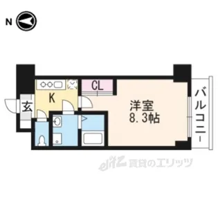 ランフォート西院【3階】の間取り