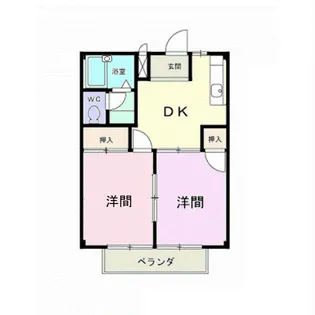 ハイツ粟野【1階】の間取り