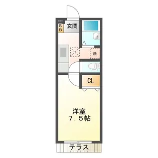 サクシード栗真【1階】の間取り
