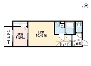 NEXT YOU 稲田新町【2階】の間取り