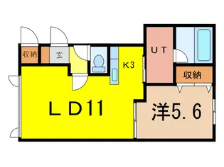 クレア大町A【1階】の間取り