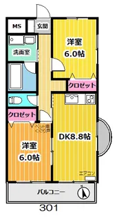 ヴィニヤード弥勒寺【3階】の間取り