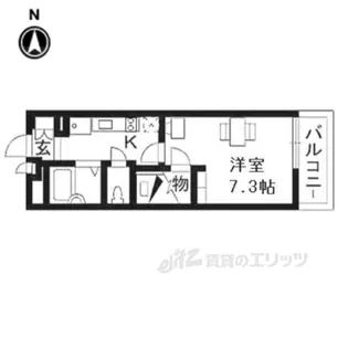レオパレスEAGLE南丹【3階】の間取り